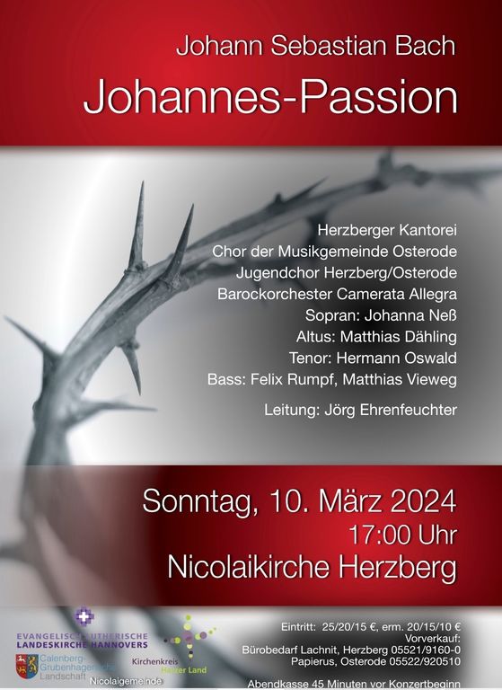 Plakat Johannes-Passion